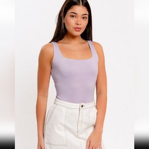 #81.Tank Bodysuit lavender NWT